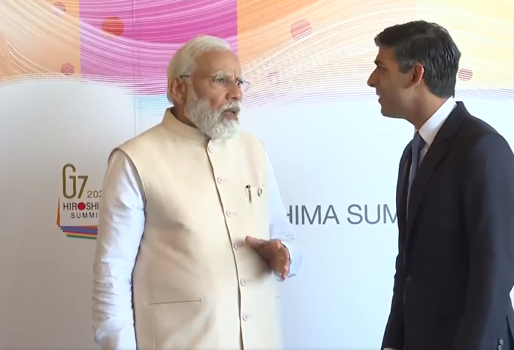 G7 Summit: PM Modi holds bilateral meeting with UK PM Sunak in Hiroshima