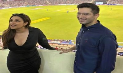 raghav and parineeti in stadium