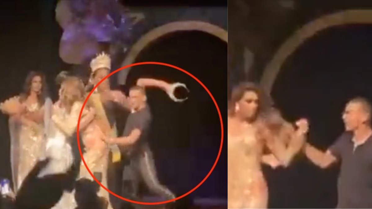 Viral VIDEO: Angry Husband smashes beauty pageant winner’s crown after his wife finishes 2nd