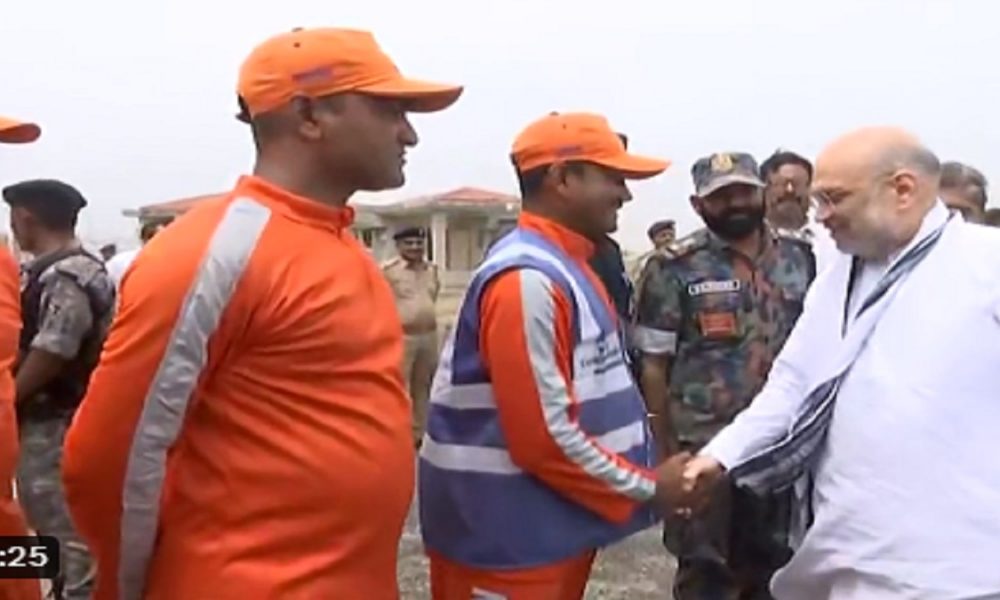 HM Amit Shah visits cyclone-affected areas of Gujarat, meets people at relief camps
