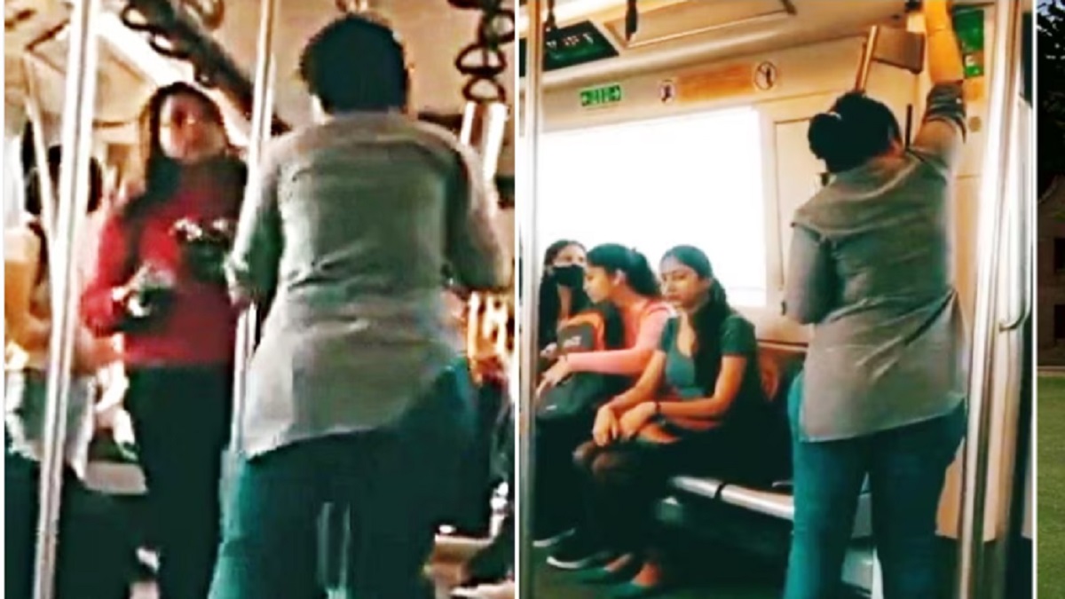 Catfight in Delhi Metro, women hurl abuse at each other; netizens want a referee & Part 2 (VIDEO)