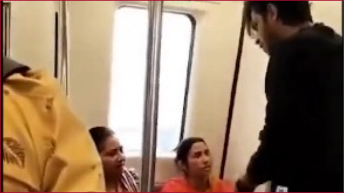 Delhi Metro Viral VIDEO: Couple gets into heated argument with 2 women, after latter called out their indecent act