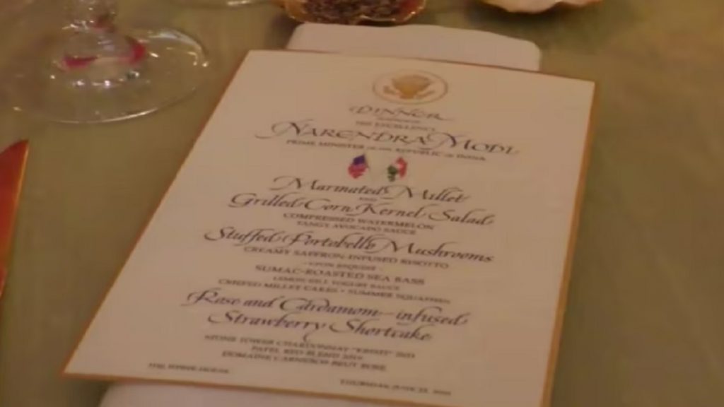 Dinner menu