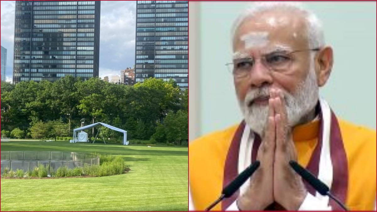 Preparation underway at UN Headquarters ahead of Yoga Day celebrations, led by PM Modi