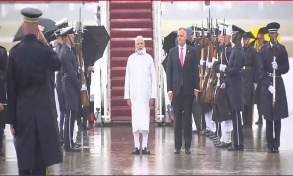 PM Modi accorded ceremonial welcome, guard of honour upon arriving at Washington DC