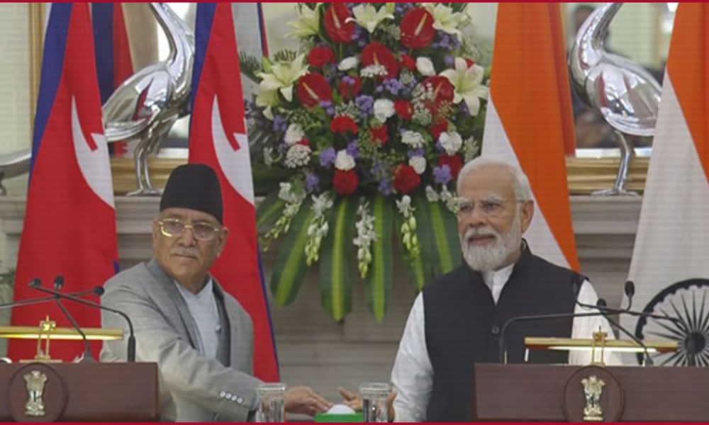 PM Modi, Nepal counterpart Dahal jointly flag off cargo train from Bathnaha to Nepal