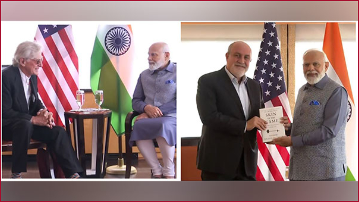 PM Modi holds discussions with professor Nassim Nicholas Taleb, Author Robert Thurman