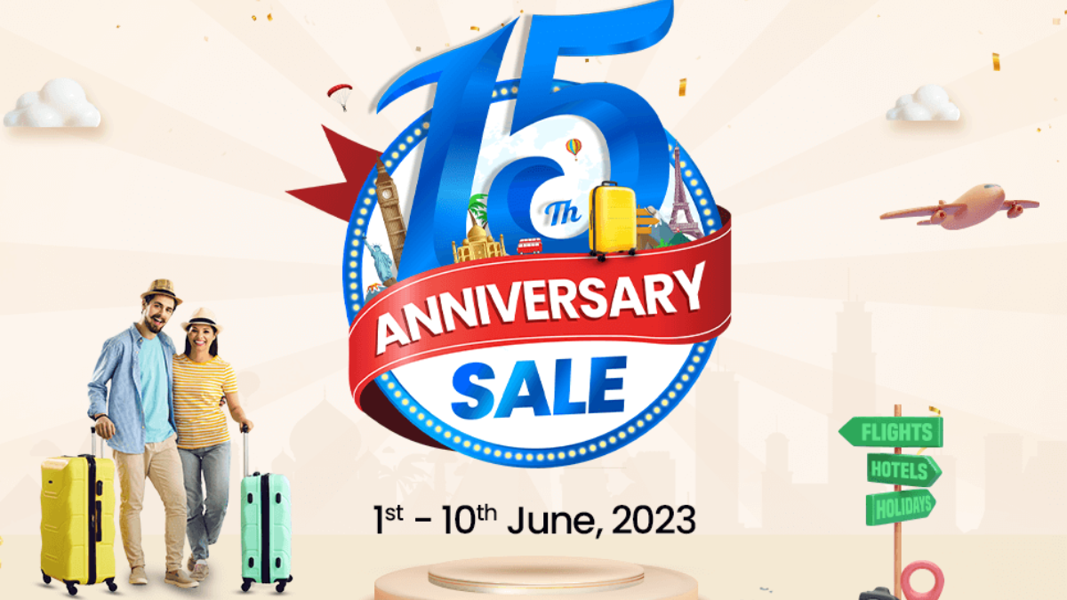 EaseMyTrip celebrates 15th Anniversary with Grand Sale: 40% off on Flights, 60% on Hotels