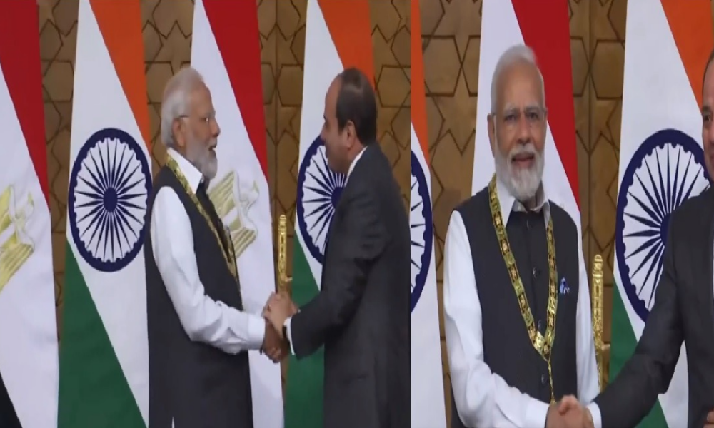 PM Modi conferred with Egypt’s highest state honour ‘Order of the Nile’ award