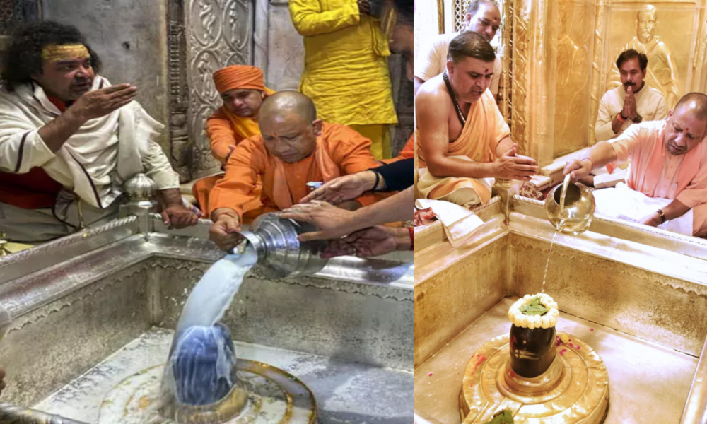CM Yogi offers prayers at Kashi Vishwanath & Kaal Bhairav temples in Kashi