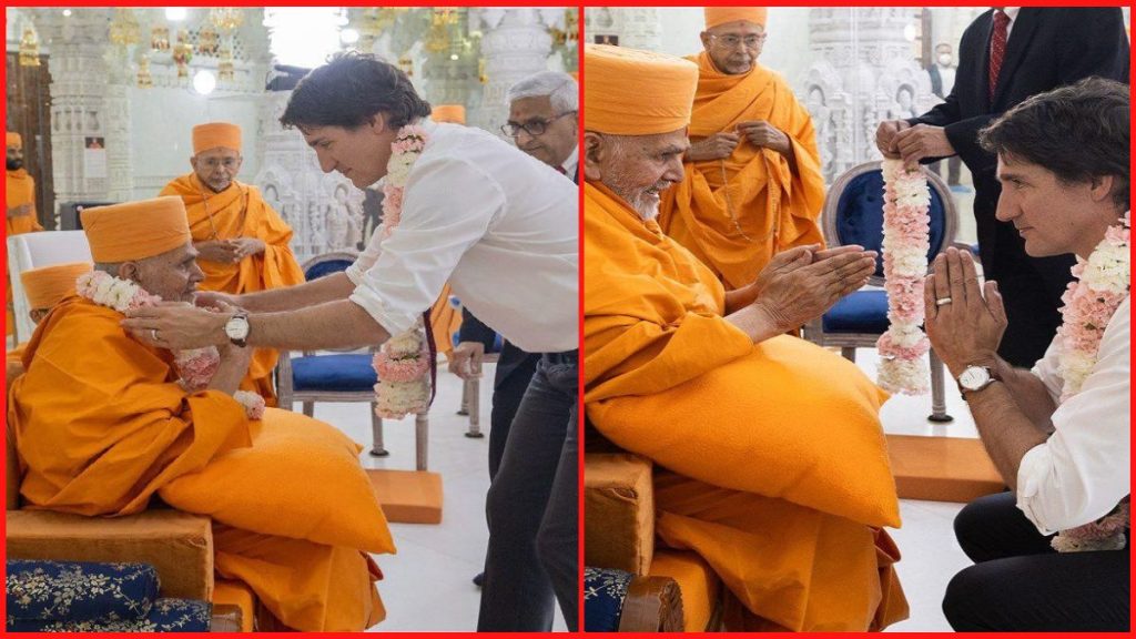 Prime Minister Trudeau meets with Mahant Swami Maharaj