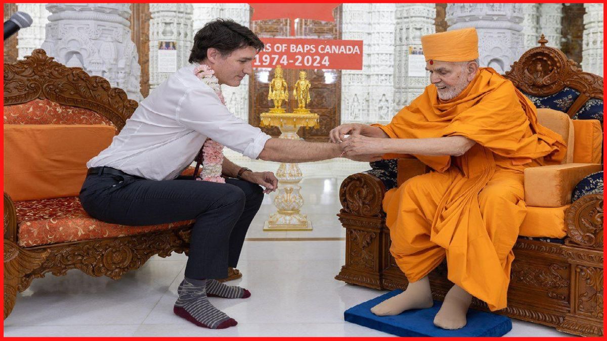 Prime Minister Trudeau meets with Mahant Swami Maharaj