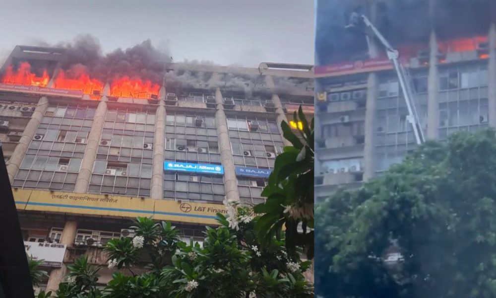 Massive fire breaks out at 9th floor of DCM building in Central Delhi’s Barakhamba Road, Firefighters deployed