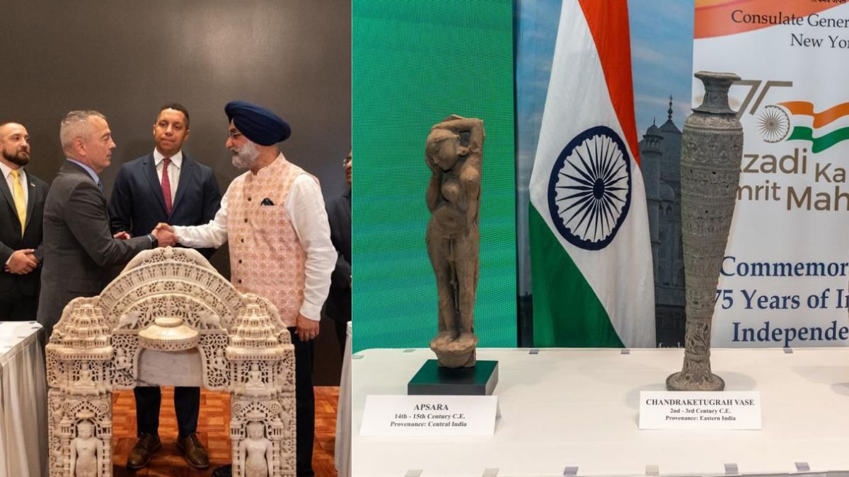 Days after PM Modi’s visit, US hands over trafficked antiquities; to be brought to India soon