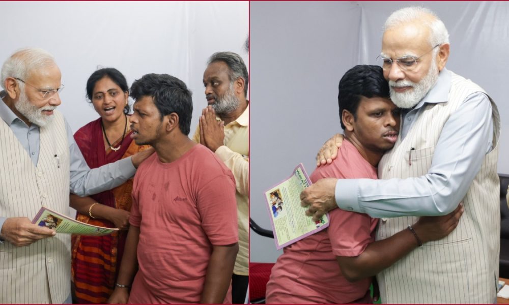 “A powerhouse of talent”: PM Modi meets awe autistic singer Kamisetty Venkat in Warangal