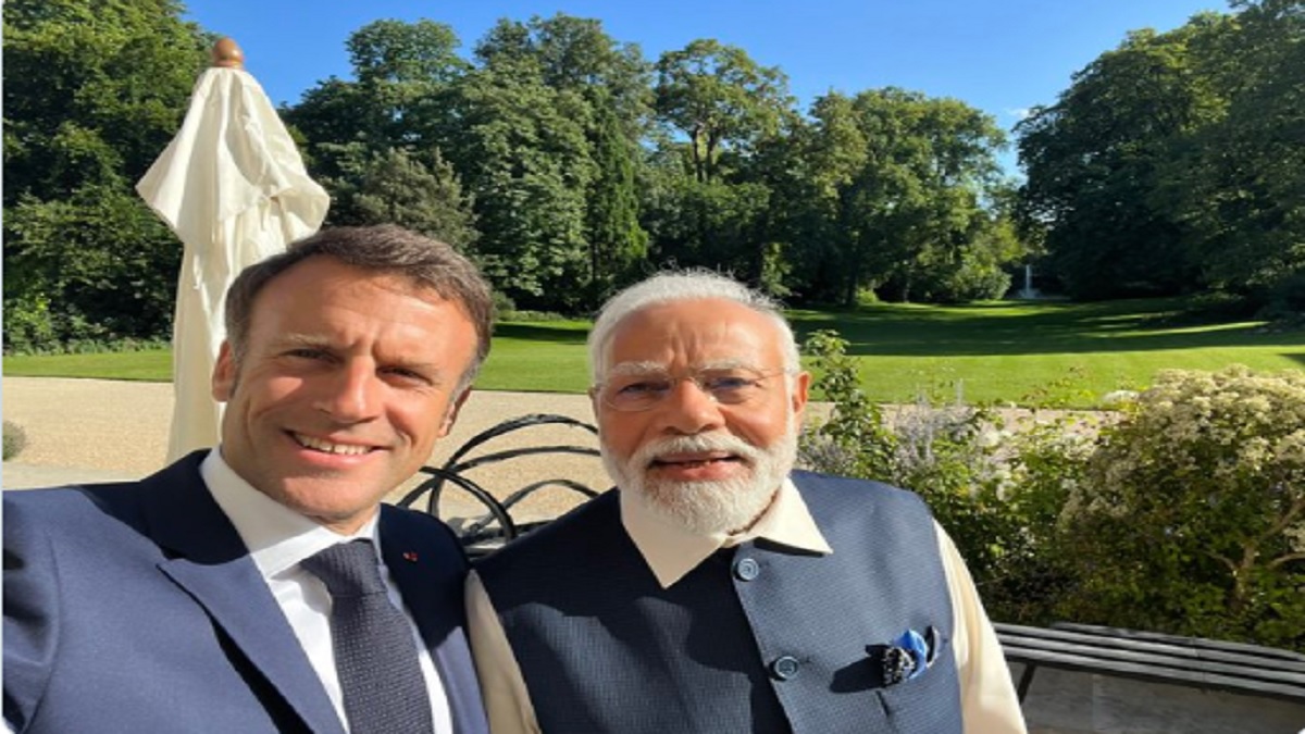 ‘Long live the French-India friendship’: French President shares selfie moment with PM Modi