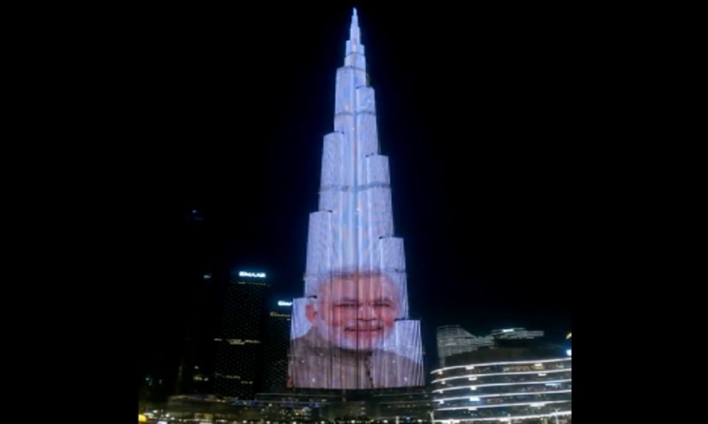 Dubai’s Burj Khalifa lit up in colours of Indian flag, welcomes PM Modi with dazzling light show