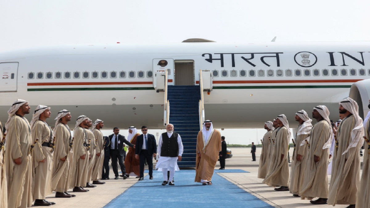 PM Modi arrives in Abu Dhabi for a day-long visit, after France trip