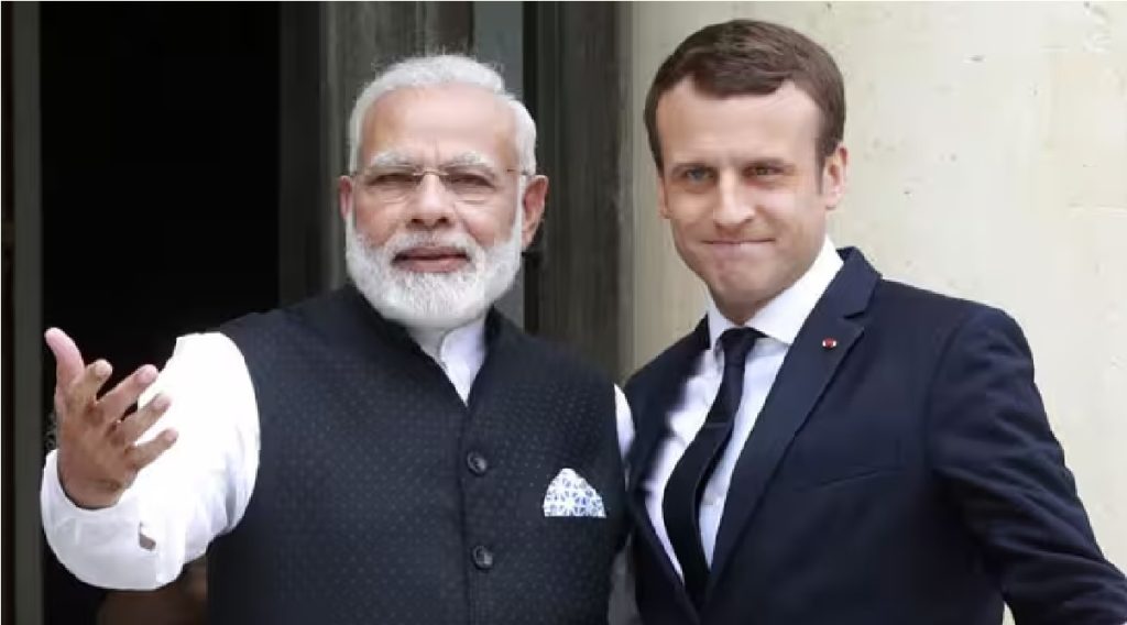 PM Modi -- Macron