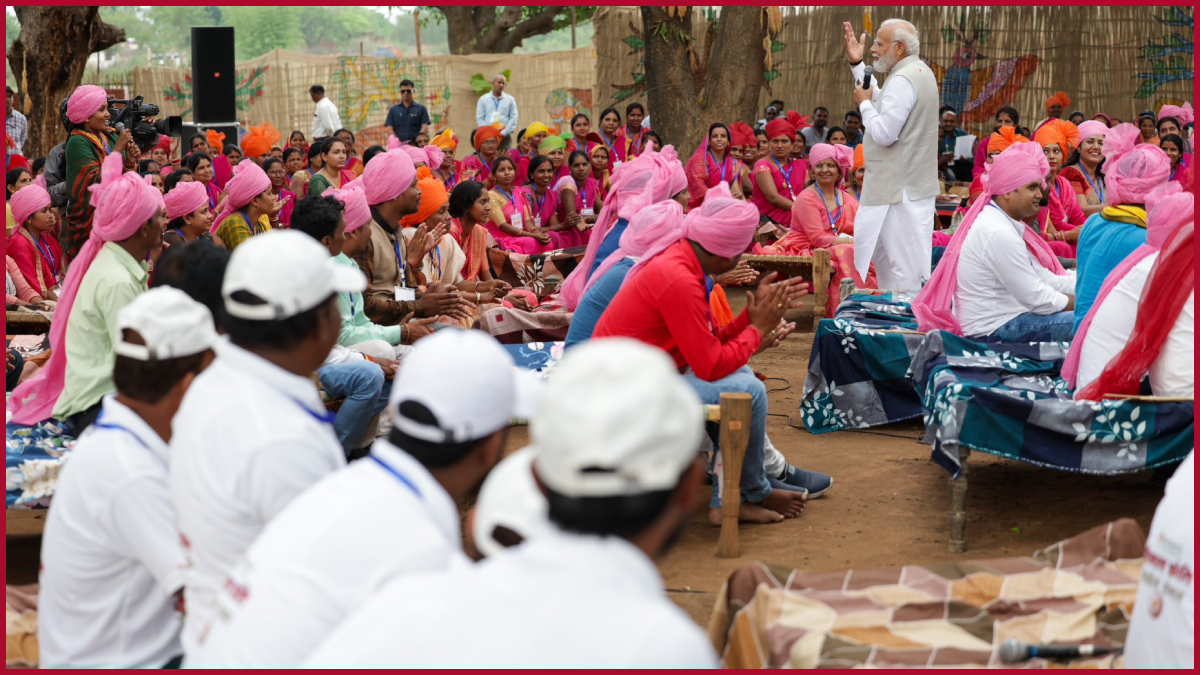 PM Modi interacts with tribal community, self-help groups in Madhya Pradesh