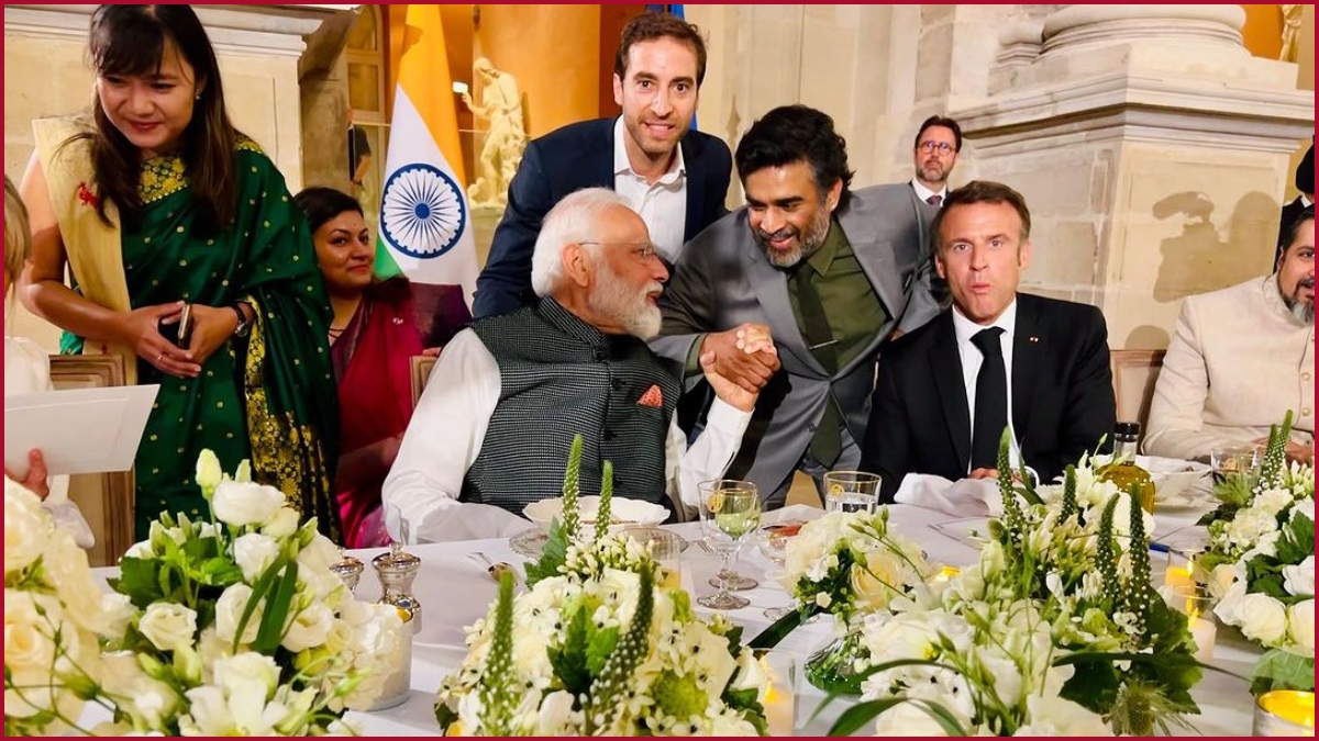 Actor R Madhavan shared picture with PM Modi and  French President from dinner
