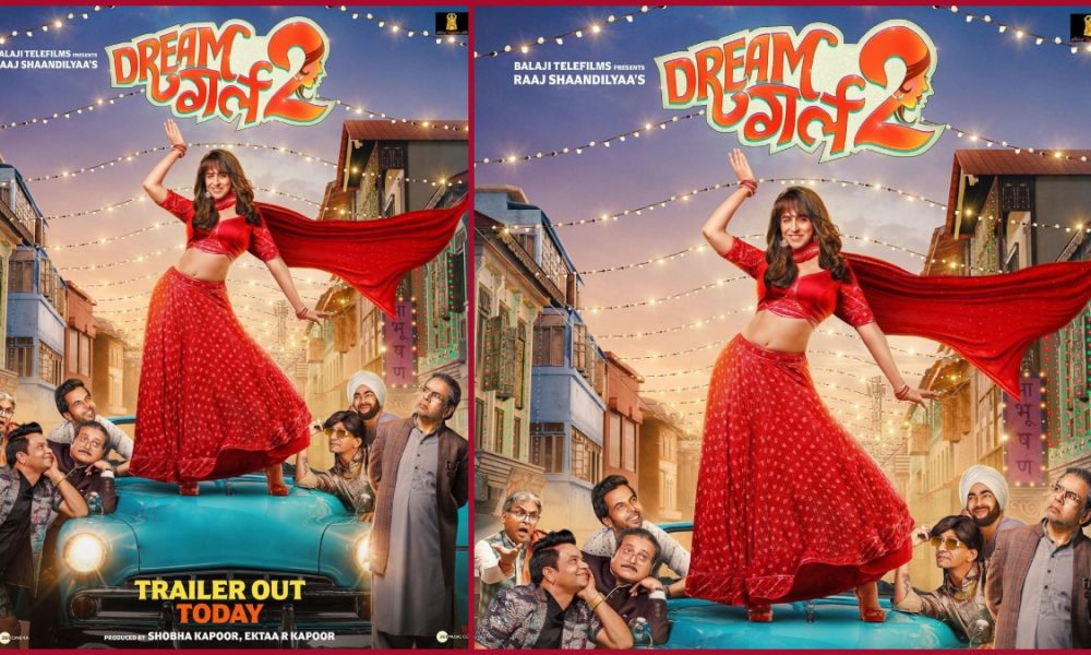 Dream Girl 2: Ayushmann Khurana poses in Red lehenga, causes Traffic jam in new poster