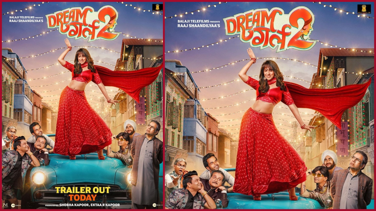 Dream Girl 2: Ayushmann Khurana poses in Red lehenga, causes Traffic jam in new poster