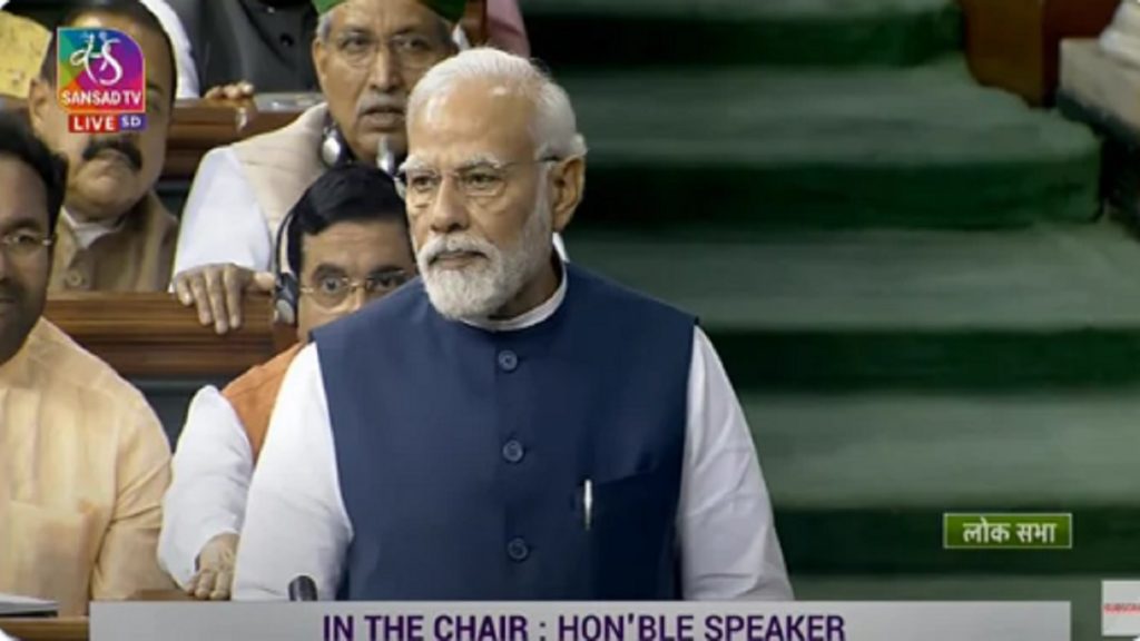 Modi in Lok Sabha