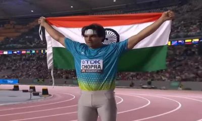 Neeraj Chopra -- flag