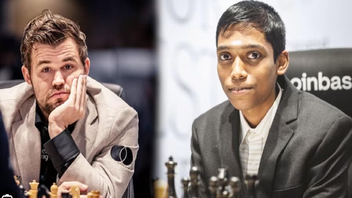 Enquanto Praggnanandhaa e Magnus Carlsen lutavam pelo primeiro