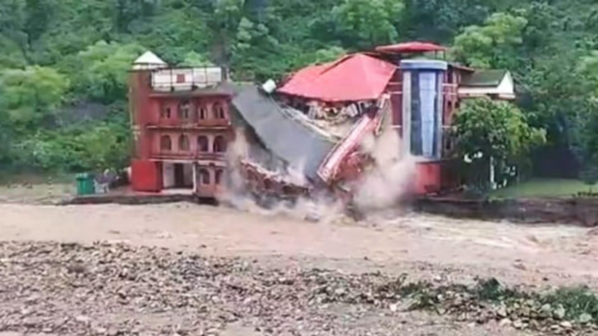 Uttarakhand: Dehradun defence college collapses, goes away in seconds in gushing waters (VIDEO)
