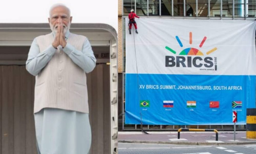 Johannesburg set to welcome global leaders; tall screens ft PM Modi erected, security beefed-up