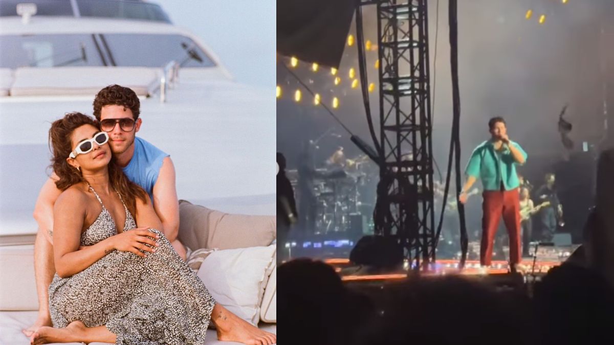 Female fan throws undergarment at Priyanka’s husband Nick Jonas during live concert, netizens call it disrespectful (Watch)