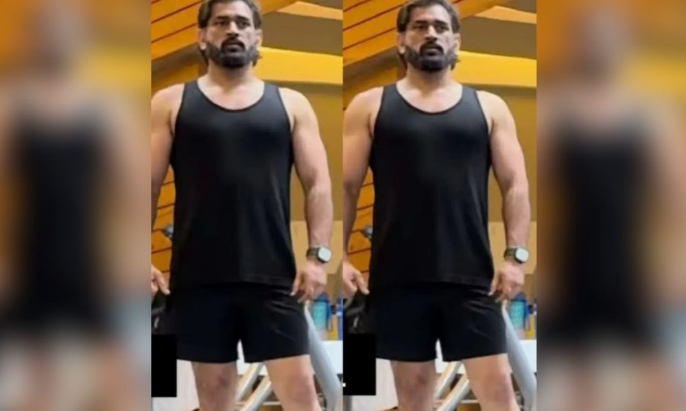 MS Dhoni spotted flaunting new muscular look in Ranchi’s gym, netizens say ‘Sharam karle Rohit Sharma’