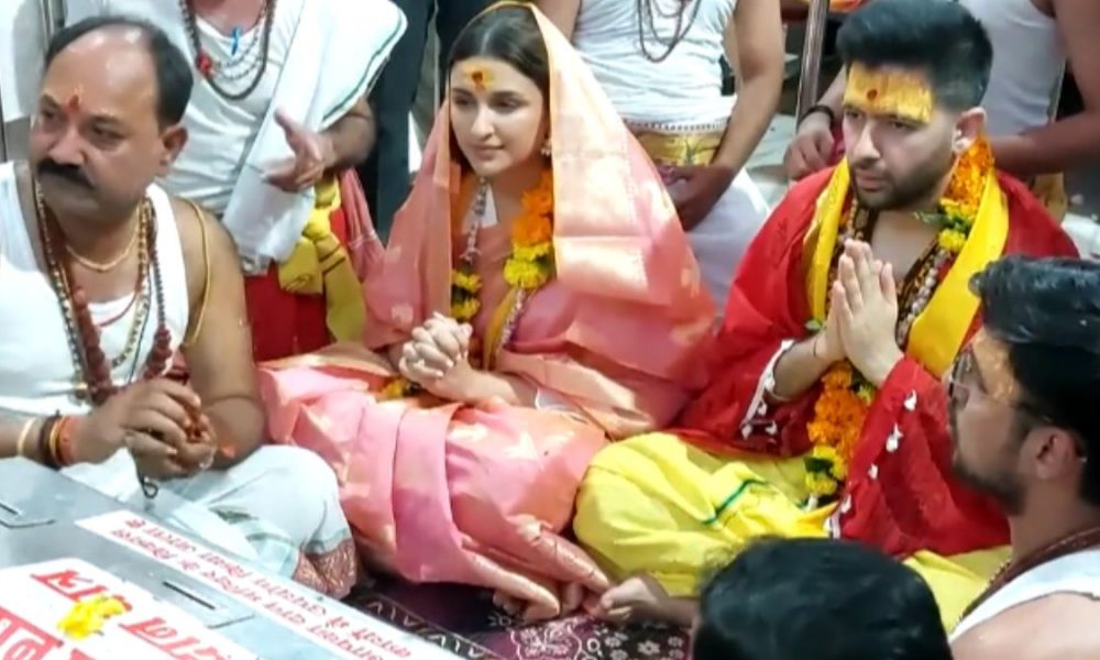 AAP leader Raghav Chadha, Parineeti Chopra visit Mahakal temple in MP’s Ujjain