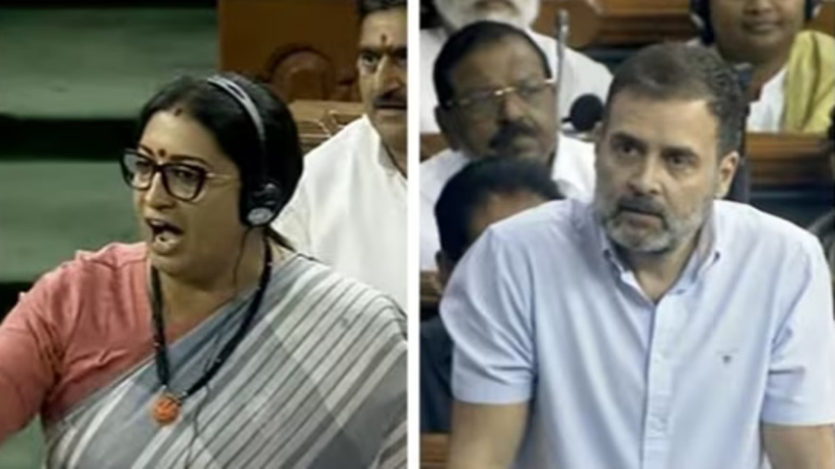 No-trust motion: Smriti Irani hits back at Rahul Gandhi says, “You are not India because you define corruption, dynastic politics”
