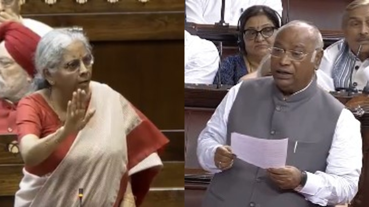 Rajya Sabha: Sitharaman spars with Kharge over his “weak women” remarks
