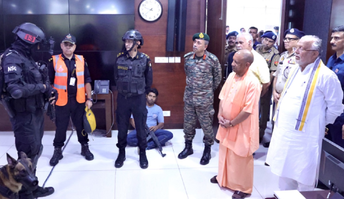CM Yogi witnesses counter-terror mock drills jointly conducted by UP Police and NSG