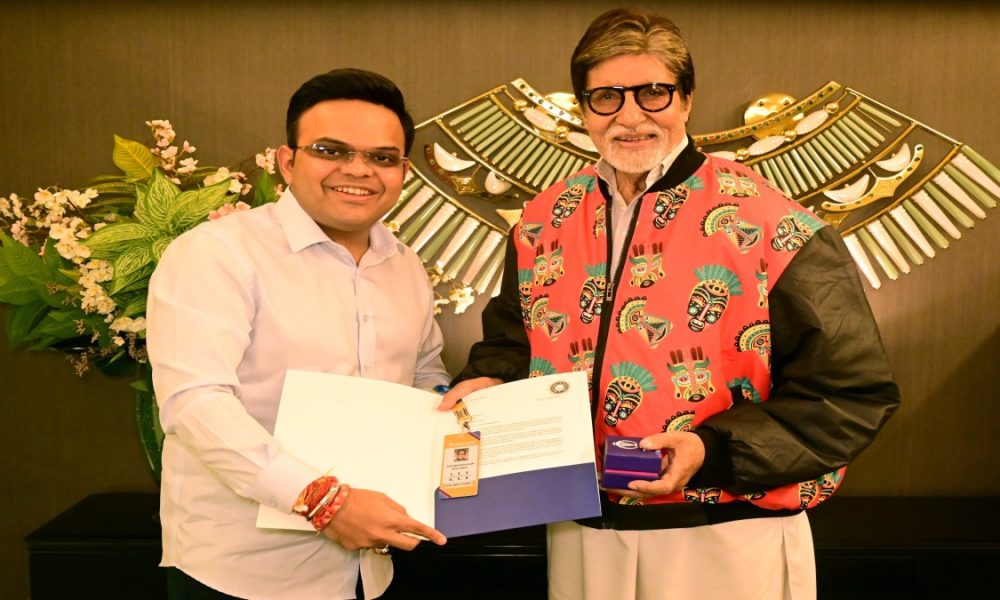 Bollywood legend Amitabh Bachchan presented with Golden ticket for ICC World Cup 2023 by BCCI