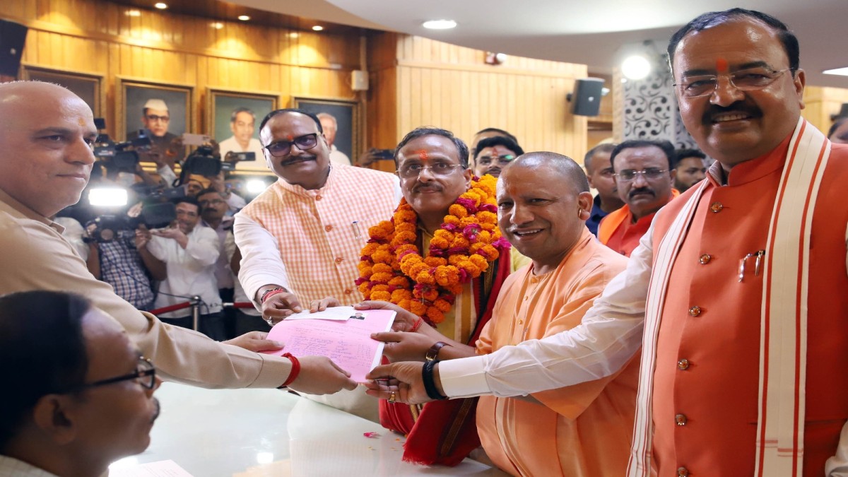 BJP candidate Dinesh Sharma files nomination for the Rajya Sabha seat in the presence of CM Yogi