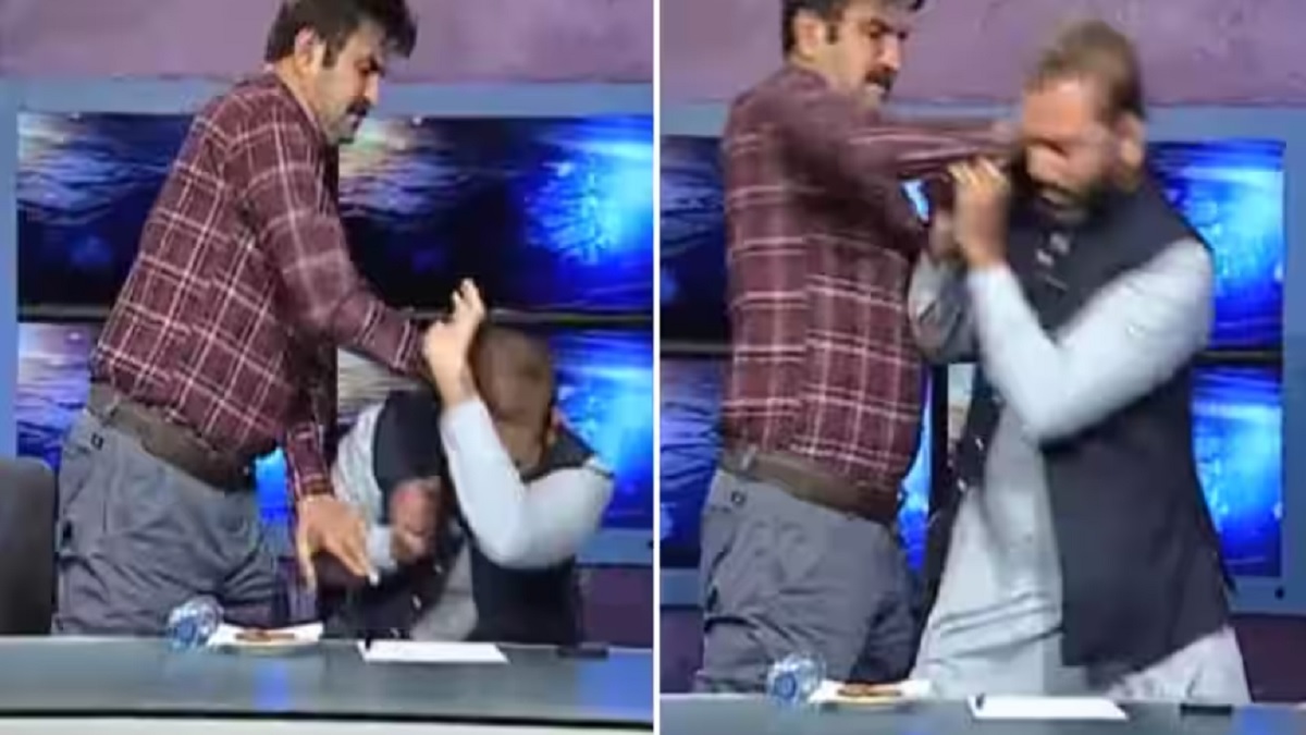 In Pakistan, LIVE TV debate turns warzone; PML leader & Imran’s lawyer slap each other (VIDEO)