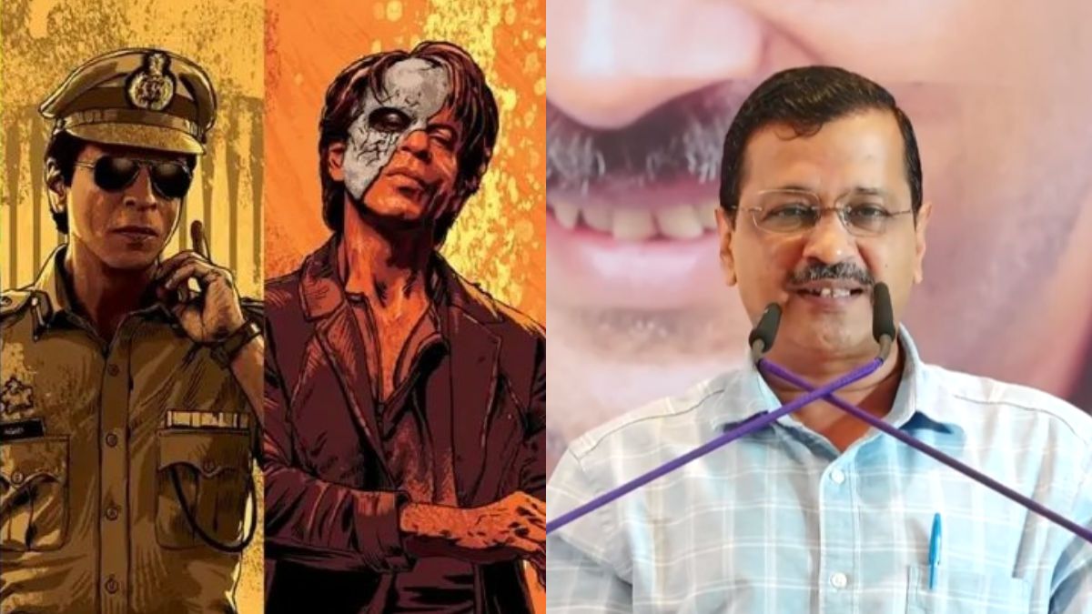 AAP compares Shah Rukh Khan’s Jawan dialogue with Arvind Kejriwal’s old speech, fans say ‘Chal nikal’