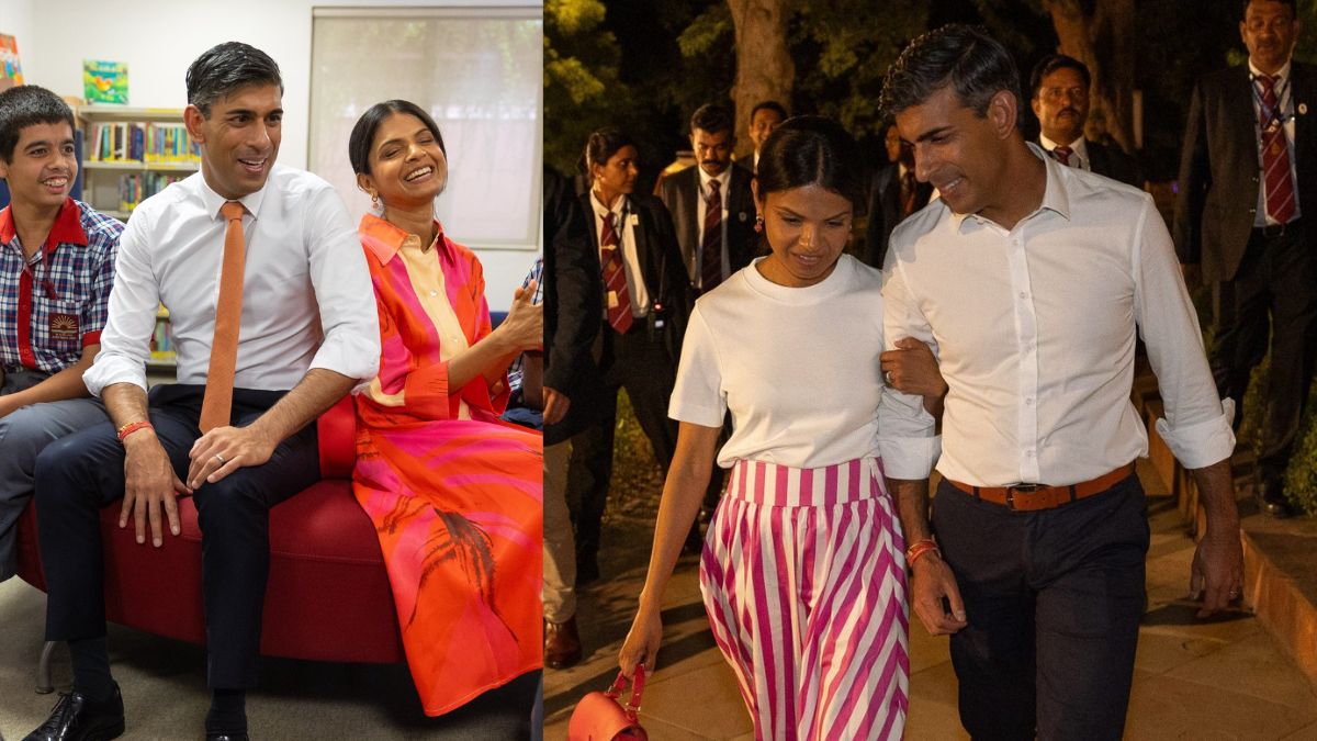 British PM Rishi Sunak goes on a casual dinner date with wife Akshata Murthy in Delhi, pictures of couple walking hand-in-hand goes viral