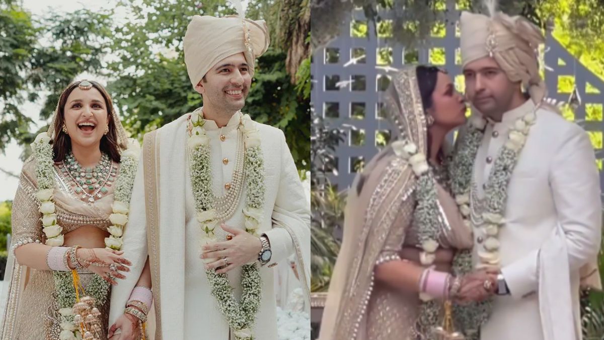 Ragneeti wedding: Unseen video shows Parineeti Chopra telling friend to ‘behave’, kissing Raghav Chadha in mandap