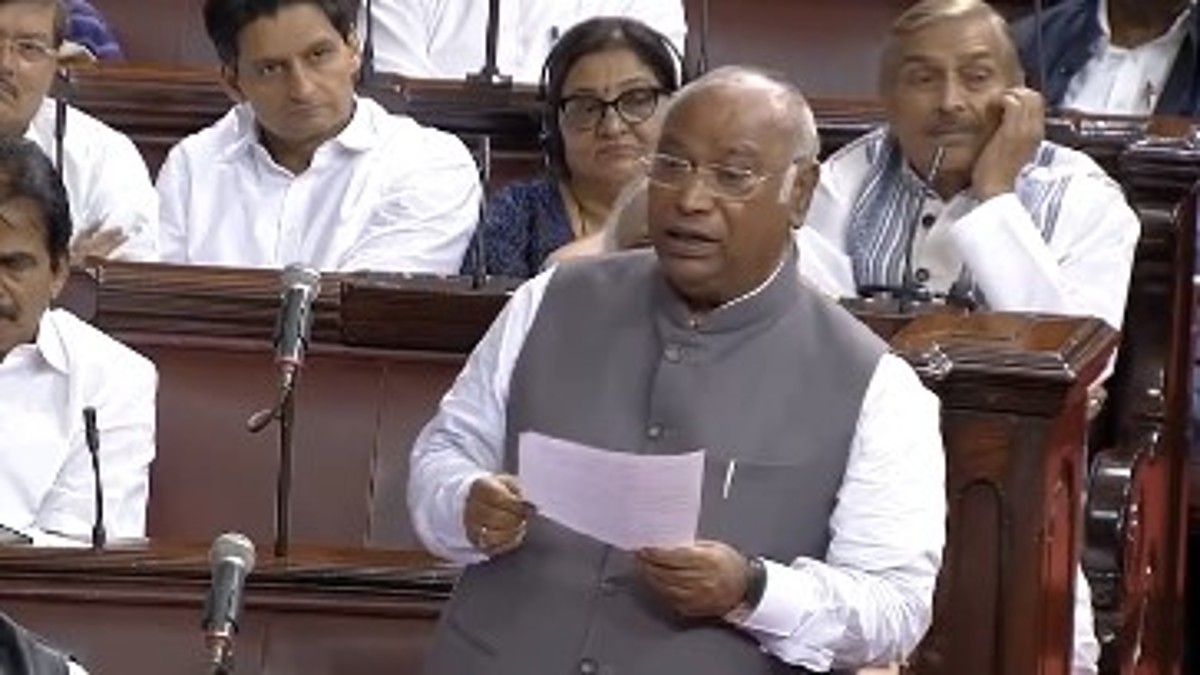 “Change the way you do your politics…”: Mallikarjun Kharge slams Centre in Parliament