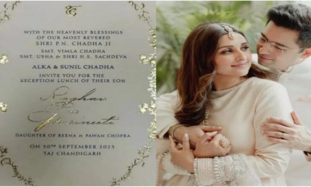 Raghav Chadha, Parineeti Chopra to tie knot this month, their wedding reception invite goes viral