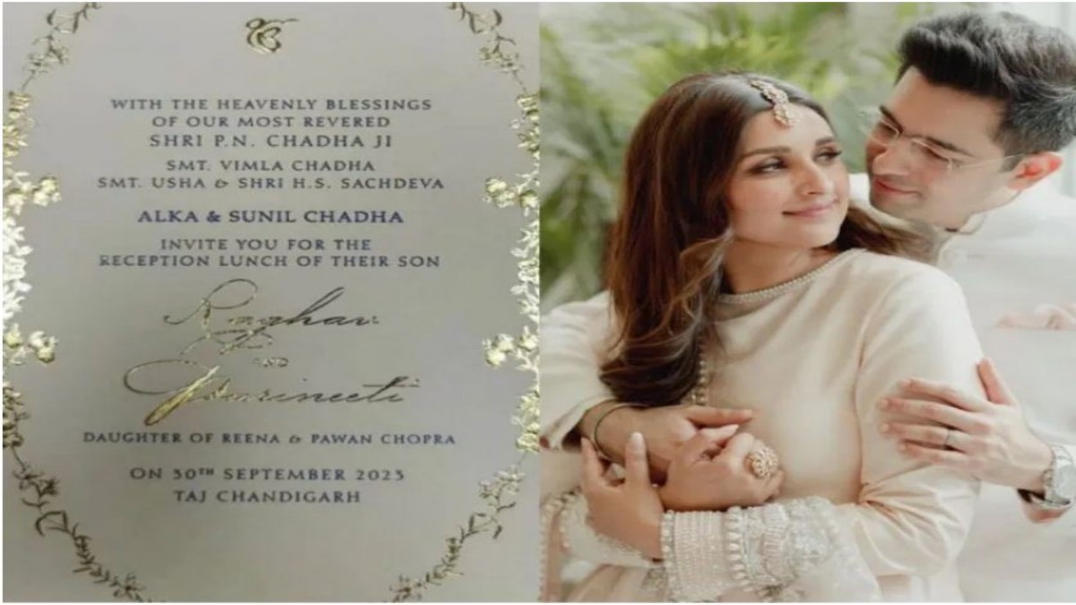 Raghav Chadha, Parineeti Chopra to tie knot this month, their wedding reception invite goes viral