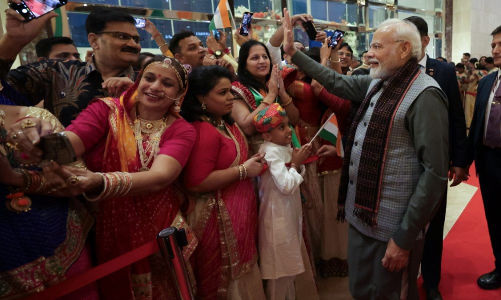 PM Modi gets rousing welcome from Indian diaspora in Indonesia