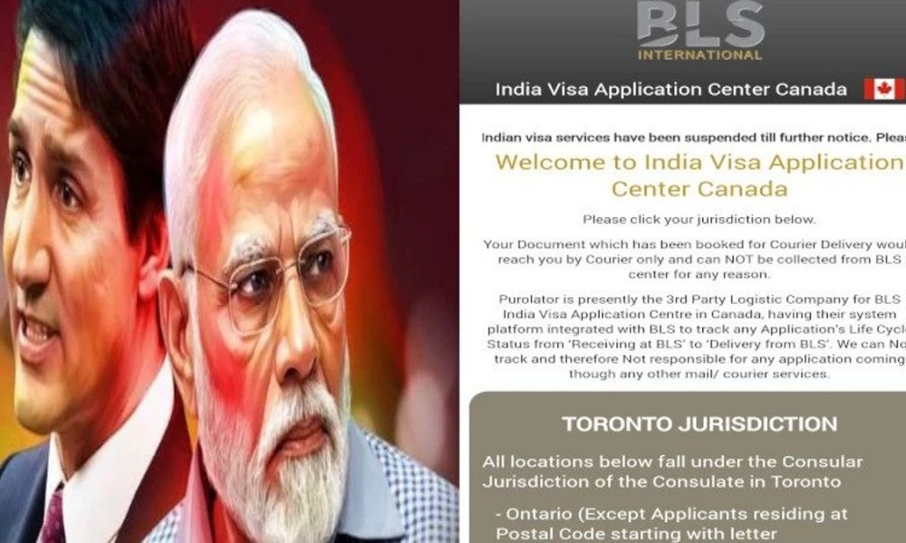 Indian Visa services in Canada suspended till further notice