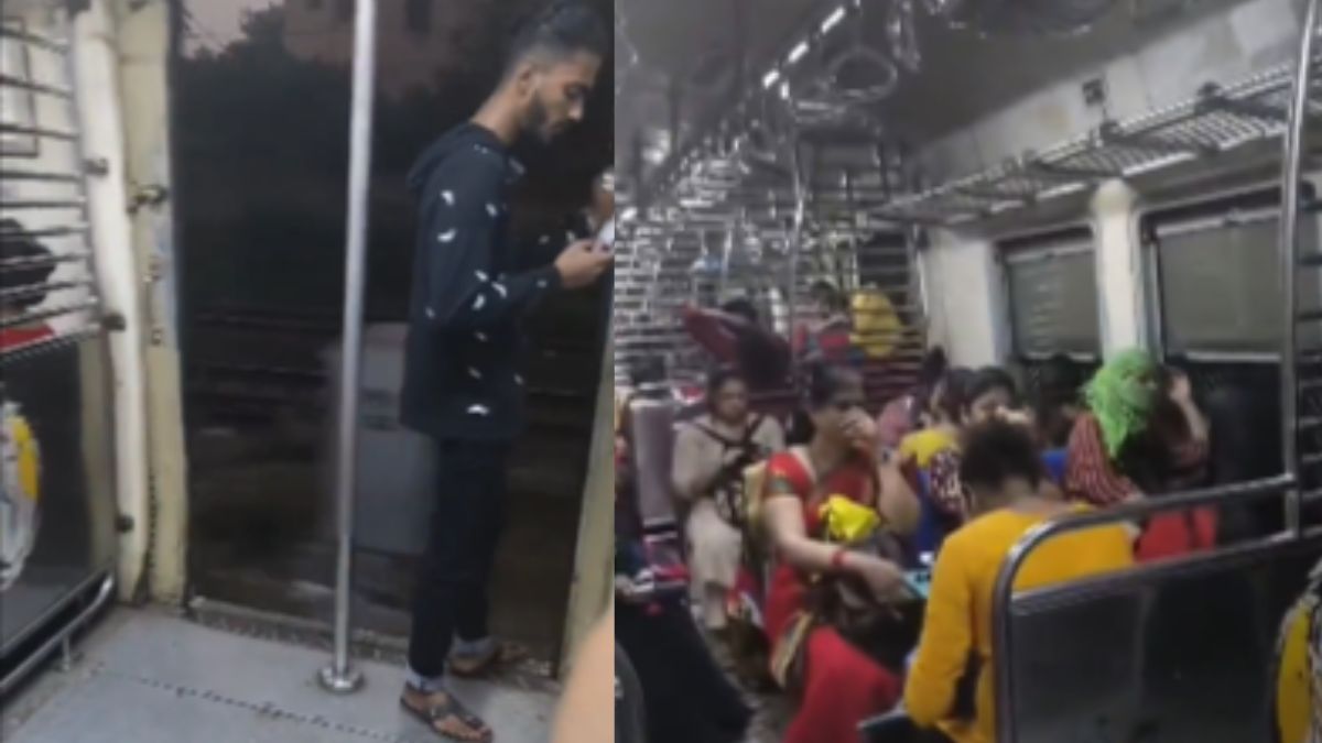 Video showing drugged man traveling freely in Mumbai local’s ladies coach goes viral, netizens react
